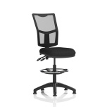 Office Task & Operator Chairs Eclipse Plus II Lever Task Chair Mesh Back, Black Seat, High Rise Draughtsman Kit KC0262