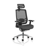 Office Task & Operator Chairs Ergo Click Black Seat Black Mesh Back with Headrest KC0296