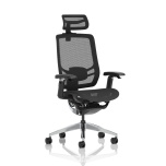 Office Task & Operator Chairs Ergo Click Black Mesh Seat Black Mesh Back with Headrest KC0297