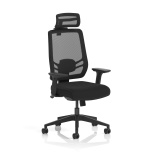Office Task & Operator Chairs Ergo Twist Black Fabric Seat Mesh Back with Headrest KC0298