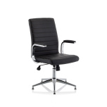 Office Executive Office Chairs Ezra Executive Black Leather Chair With Glides KCUP1692