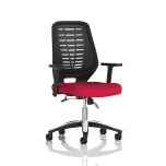 Office Task & Operator Chairs Relay Task Chair Bespoke Colour Black Back Bergamot Cherry With Height Adjustable Arms KCUP2065