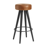 Malibu Stool with seat in Bruciato Tan Leather