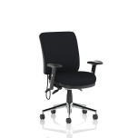 Office Task & Operator Chairs Chiro Medium Back Task Operators Chair Black With Arms OP000010