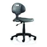 Office Task & Operator Chairs Malaga Task Wipe Clean Chair Black Poly Seat, Back No Arms OP000088