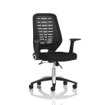 Office Task & Operator Chairs Relay Task Chair Airmesh Seat Black Back With Folding Arms OP000115