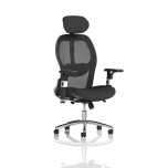 Office Task & Operator Chairs Sanderson II Black Fabric Mesh Back Chair OP000244