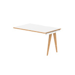Office Standard Office Desks Oslo 1200mm Single Row Desk Ext Kit White Top White Frame OSL0113