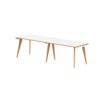 Office Bench Desks Oslo 1200mm Single Row 2 Person Desk White Top White Frame OSL0117