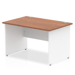 Impulse Straight Desk White Panel End Leg