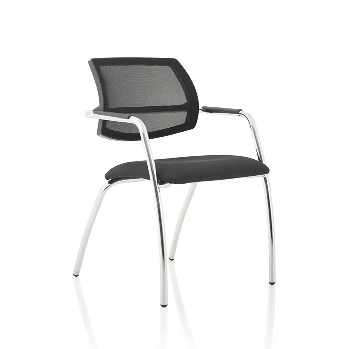 office chair with four metal legs suitable for meeting and breakout spaces