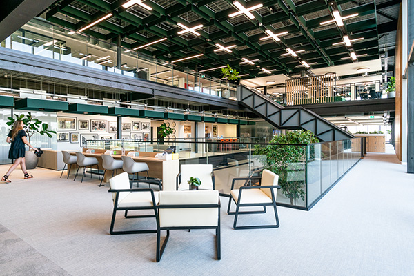 industrial chic design inspired breakout area