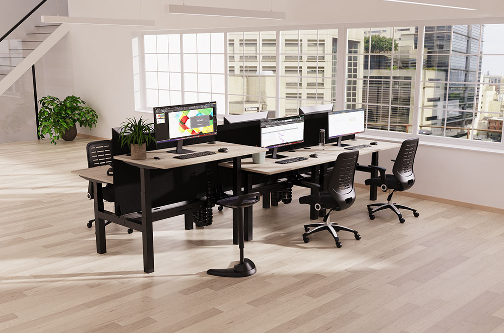 height adjustable desks in office