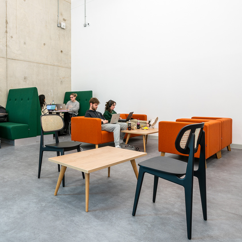industrial chic design, educational spaces, university, study areas in brighton