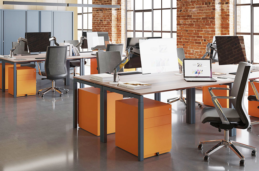 metal office pedestal