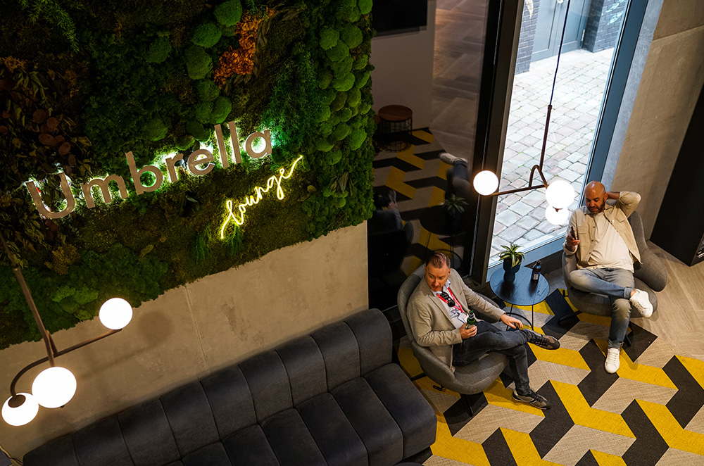 Wagstaff & Umbrella Furniture Bar & Lounge Area, Clerkenwell, London