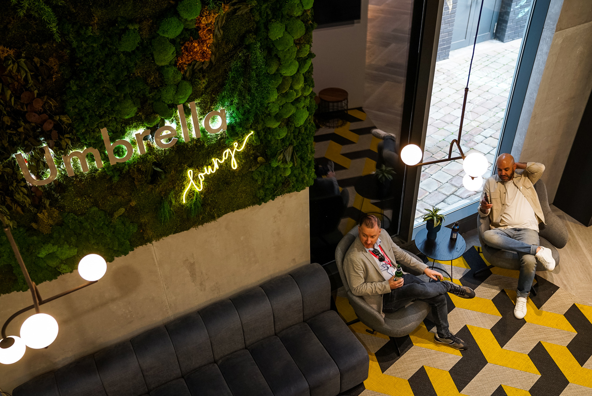 Wagstaff & Umbrella Furniture Bar & Lounge Area, Clerkenwell, London